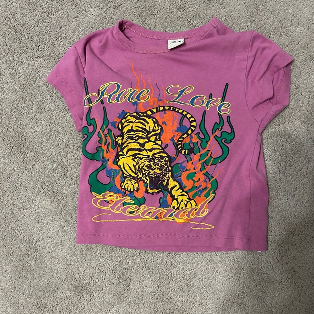 Urban Outfitters Purple Graphic Crop Top